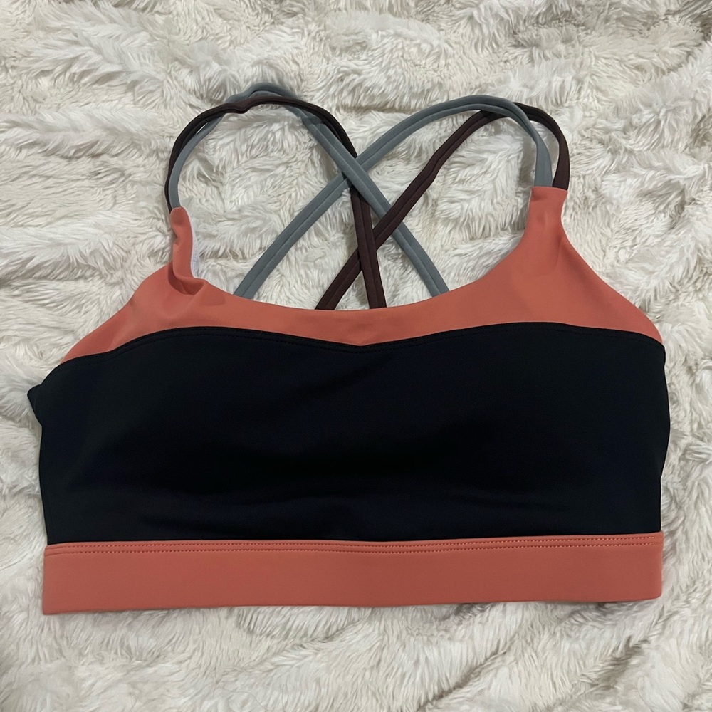 zyia block light and tight sports bra small